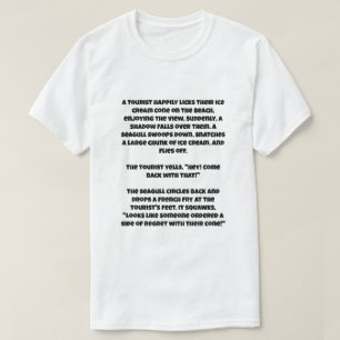 カモメとアイスクリームについてのAIのジョーク Tシャツ