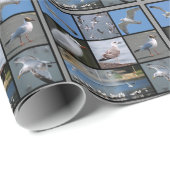 カモメとカモメがモザイク状に ラッピングペーパー (ロールコーナー)