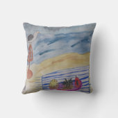 カモメとビーチ クッション (裏面)