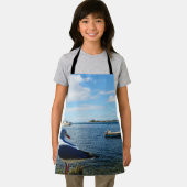 カモメとボートの海、キッズフルプリントエプロン エプロン (インサイチュ)