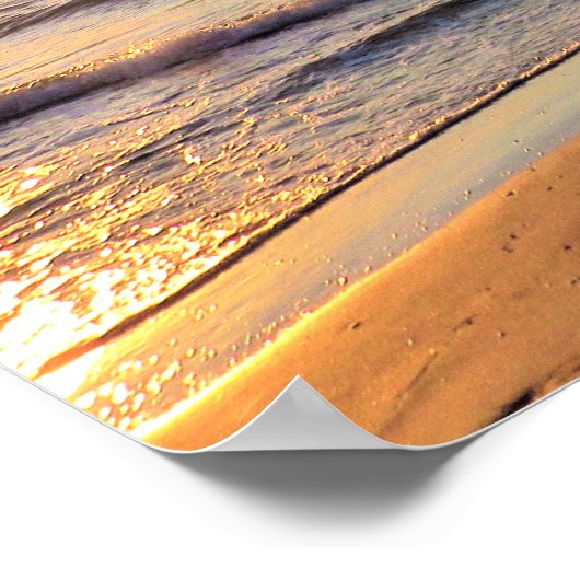 カモメと日の出エレミヤ29:11聖書の詩 ポスター (角)