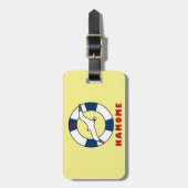 カモメと泳ぐリングや輪ラゲッジタグ ラゲッジタグ (正面縦)