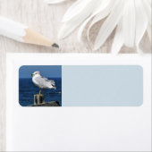 カモメと海差出人住所ラベル ラベル (インサイチュ)