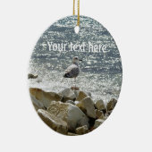 カモメと海 セラミックオーナメント (右)