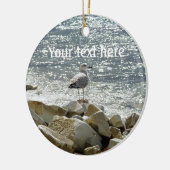 カモメと海 セラミックオーナメント (左)