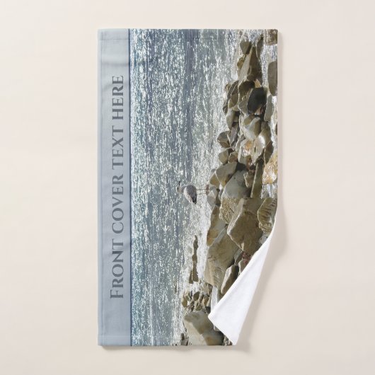 カモメと海 ハンドタオル (ハンドタオル)