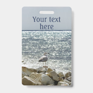 カモメと海 バッジ