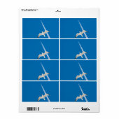 カモメと飛行機 ラベル (フルシート)
