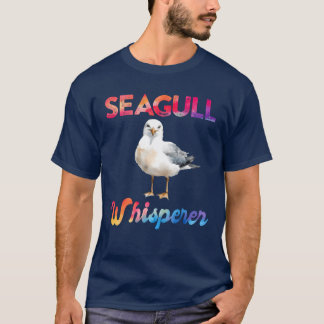 カモメのささやき手 鳥好き 海鳥 カモメ ビンテージ Tシャツ