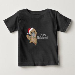 カモメのクリスマステーブル甘い動物 ベビーTシャツ