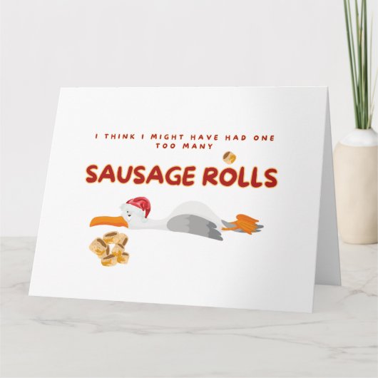 カモメのクリスマス – ソーセージが多転が過ぎ カード (正面)