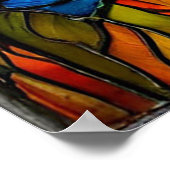 カモメのステンドグラス ポスター (角)