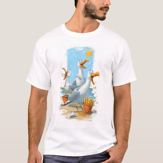 カモメのバケーション Tシャツ (正面)
