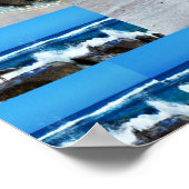 カモメのビーチ岩 ポスター (角)