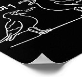 カモメのママ ミニマル ラインアート 面白いカモメのママ ポスター (角)