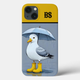 カモメのレインブーツが可愛い – ビーチユーモア iPhone 13ケース