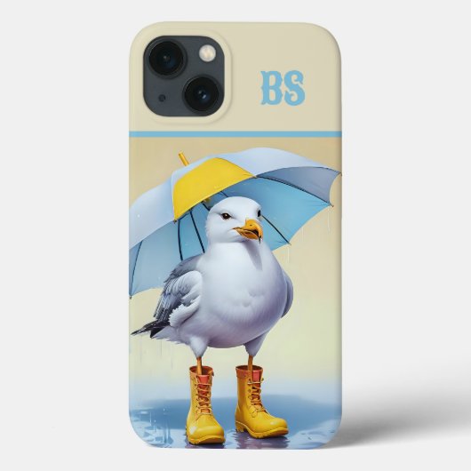 カモメのレインブーツが可愛い – ビーチユーモア Case-Mate iPhoneケース (裏面)