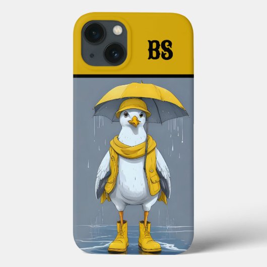 カモメのレインブーツが可愛い – ビーチユーモア Case-Mate iPhoneケース (裏面)
