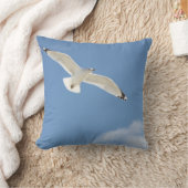 カモメの写真撮影 クッション (ブランケット)