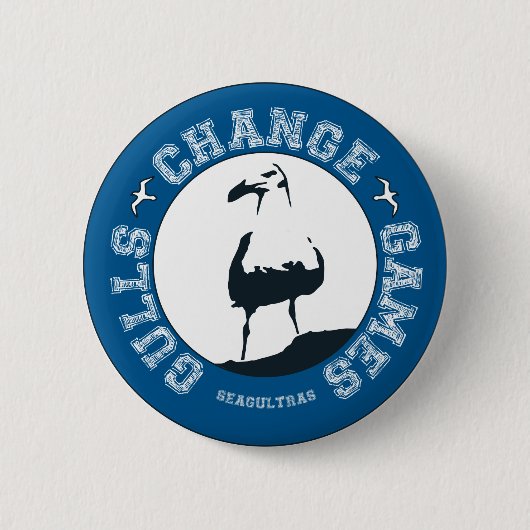 カモメの変更のゲームボタン 缶バッジ (正面)
