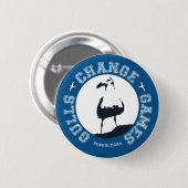 カモメの変更のゲームボタン 缶バッジ (正面&裏面)