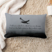 カモメの引用文の枕 ランバークッション (ブランケット)