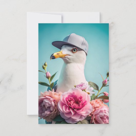 カモメの手紙感謝してい サンキューカード (正面)