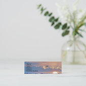 カモメの日没のプロフィールカード スキニー名刺 (スタンド正面)