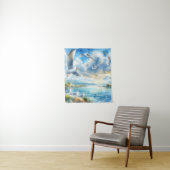 カモメの水の色絵画のタペストリー タペストリー (インサイチュ)