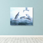カモメの海面飛行 キャンバスプリント (インサイチュ (ウッドフロア))