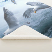 カモメの海面飛行 シェルパブランケット (3/4)