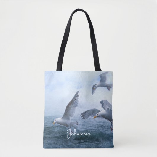 カモメの海面飛行 トートバッグ (正面)