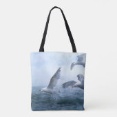 カモメの海面飛行 トートバッグ (裏面)