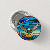 カモメの海 缶バッジ (正面&裏面)