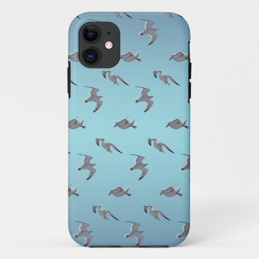 カモメの狂乱 iPhone 5 カバー (スカイブルーミックス) (裏面)