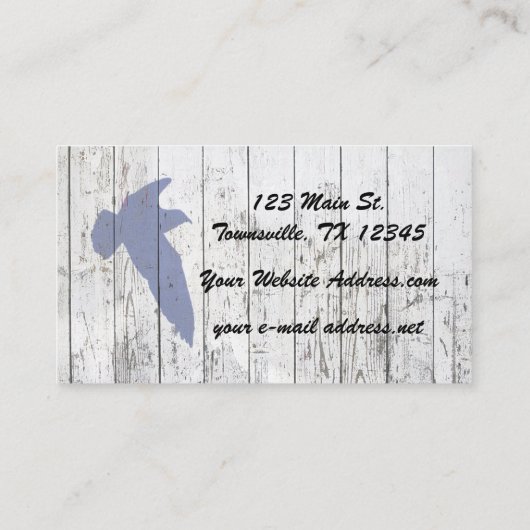 カモメの白によって洗浄される塀 名刺 (裏面)