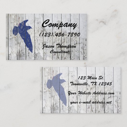 カモメの白によって洗浄される塀 名刺 (正面/裏面)