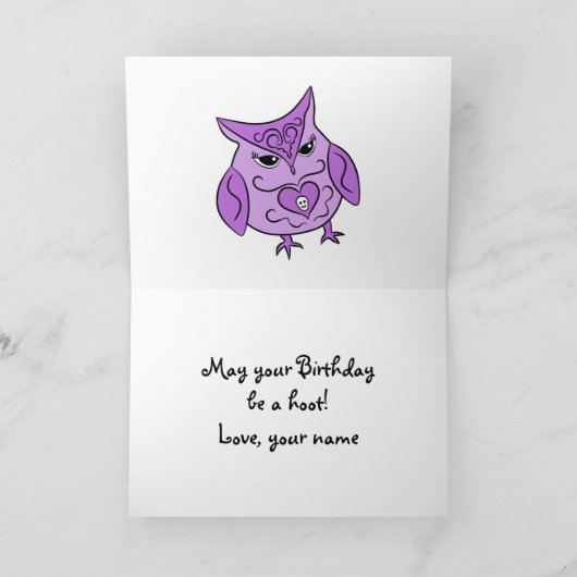 カモメの誕生日 カード (内部)