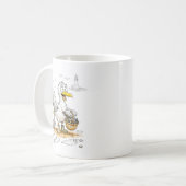 カモメの貝殻集め コーヒーマグカップ (正面左)