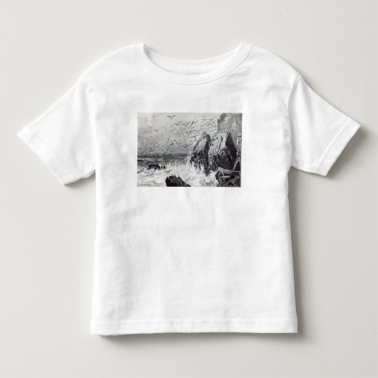 カモメの通い先 トドラーTシャツ (正面)