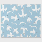 カモメの飛行中 ラッピングペーパー (フラット)