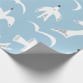 カモメの飛行中 ラッピングペーパー (角)