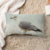 カモメの鳥の投球のLumbarの枕 ランバークッション (ブランケット)