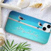 カモメの鳥海写真タイポグラフィ名前をカスタムする Case-Mate iPhoneケース