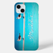 カモメの鳥海写真タイポグラフィ名前をカスタムする Case-Mate iPhoneケース (裏面)