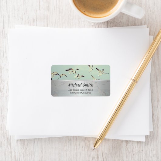 カモメの鳥獣 ラベル (インサイチュ)