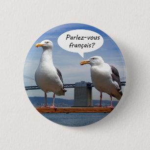 カモメはフランス語を話します 缶バッジ