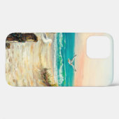 カモメを使った海ビーチ砂丘の油絵 Case-Mate iPhoneケース (裏面 (横))