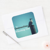 カモメを突き出して目立つ スクエアシール (封筒)