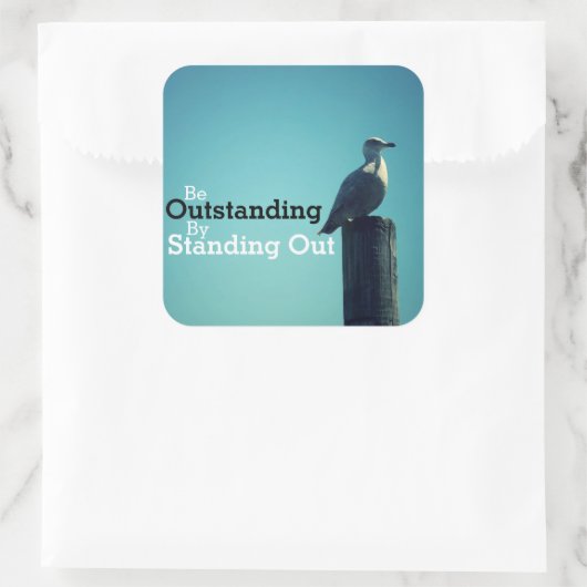 カモメを突き出して目立つ スクエアシール (バッグ)